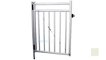 Saftron Self Closing Gate with Standard Latch For 2400 Series Fencing | 48"H x 36"W | Beige | FG-2401-4836-B