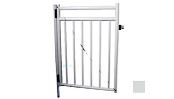 Saftron Self Closing Gate with 54" Plunger Latch For 2400 Series Fencing | 48"H x 36"W | Gray | FG-2401-4836-G