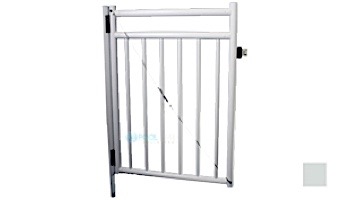 Saftron Self Closing Gate with 54" Plunger Latch For 2400 Series Fencing | 48"H x 36"W | Gray | FG-2401-4836-G