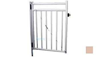 Saftron Self Closing Gate with 54" Plunger Latch For 2400 Series Fencing | 48"H x 36"W | Taupe | FG-2401-4836-T