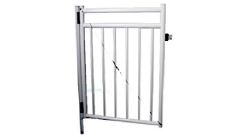 Saftron Self Closing Gate with Standard Latch For 2400 Series Fencing | 48" H x 36" W | White | FG-2401-4836-W