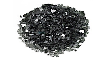 American Fireglass One Fourth Inch Premium Collection | Black Reflective Fire Glass | 10 Pound Jar | AFF-BLKRF-J