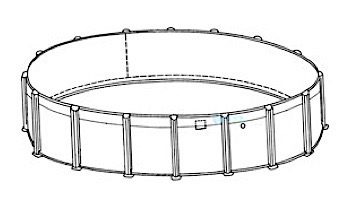 Laguna 21' Round 52" Sub-Assy for CaliMar® Above Ground Pools | Resin Top Rails | 5-4921-139-52