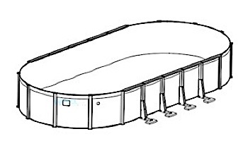 Laguna 12' x 20' Oval 52" Sub-Assy for CaliMar® Above Ground Pools | Resin Top Rails | 5-4902-139-52