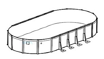 Laguna 16' x 28' Oval 52" Sub-Assy for CaliMar® Above Ground Pools | Resin Top Rails | 5-4986-139-52