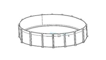 Coronado 24' Round 54" Sub-Assy for CaliMar® Above Ground Pools | Resin Top Rails | 5-4924-139-54