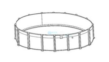 Coronado 24' Round 54" Sub-Assy for CaliMar® Above Ground Pools | Resin Top Rails | 5-4924-139-54