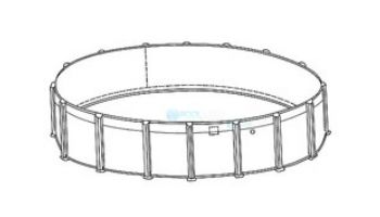 Coronado 24' Round 54" Sub-Assy for CaliMar® Above Ground Pools | Resin Top Rails | 5-4924-139-54