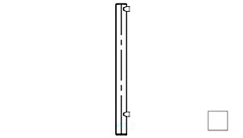 Saftron Core Mounted End Post for 48" 2200 Series Fencing | White | FP-2248-CEP-W