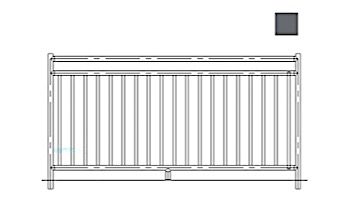 Saftron 2400 Series Pool Fencing | 48" H x 8' W Sections | Graphite Gray | FS-2400-4896-GG