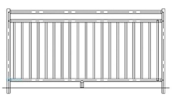 Saftron 2400 Series Pool Fencing | 48" H x 8' W Sections | Graphite Gray | FS-2400-4896-GG