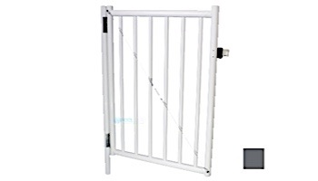 Saftron Self Closing Gate with Standard Latch For 2200 Series Fencing | 48" H x 36" W | Graphite Gray | FG-2201-4836-GG