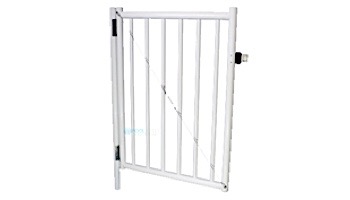 Saftron Self Closing Gate with Standard Latch For 2200 Series Fencing | 48" H x 36" W | Graphite Gray | FG-2201-4836-GG