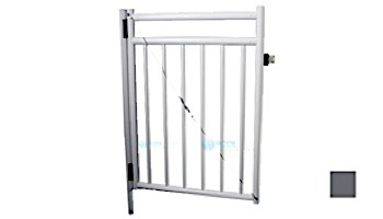 Saftron Self Closing Gate with Standard Latch For 2400 Series Fencing | 48" H x 36" W | Graphite Gray | FG-2401-4836-GG