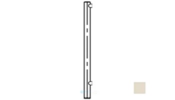 Saftron Core Mounted End Post for 48" 2200 Series Fencing | Beige | FP-2248-CEP-B