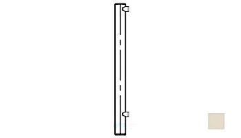 Saftron Core Mounted End Post for 48" 2200 Series Fencing | White | FP-2248-CEP-W