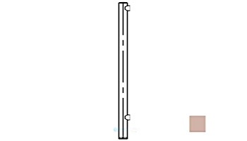 Saftron Core Mounted End Post for 48" 2200 Series Fencing | Taupe | FP-2248-CEP-T