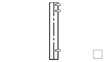 Saftron Core Mounted End Post for 48" 2400 Series Fencing | White | FP-2448-CEP-W