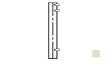 Saftron Core Mounted End Post for 48" 2400 Series Fencing | White | FP-2448-CEP-W
