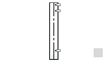 Saftron Core Mounted End Post for 48" 2400 Series Fencing | Gray | FP-2248-CEP-G