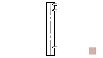 Saftron Core Mounted End Post for 48" 2400 Series Fencing | Taupe | FP-2248-CEP-T
