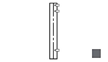 Saftron Core Mounted End Post for 48" 2400 Series Fencing | Graphite Gray | FP-2448-CEP-GG