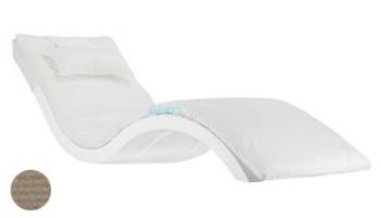 Ledge Lounger Signature Collection Chaise Cushion with Pillow | Standard Color White | LL-SG-C-CP-STD-4634