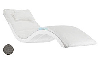 Ledge Lounger Signature Collection Chaise Cushion with Pillow | Standard Color White | LL-SG-C-CP-STD-4634