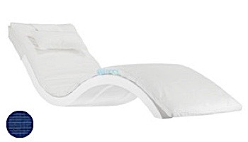 Ledge Lounger Signature Collection Chaise Cushion with Pillow | Standard Color White | LL-SG-C-CP-STD-4634