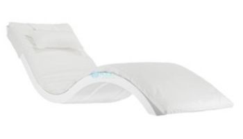 Ledge Lounger Signature Collection Chaise Cushion with Pillow | Standard Color White | LL-SG-C-CP-STD-4634