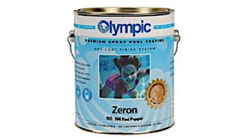 Olympic Zeron Epoxy Pool Paint Kit | Paint + Catalyst 1-Gallon | Red Pepper | 396 G