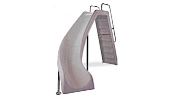 Inter-Fab Wild Ride Pool Slide | Left Curve | Tan | Earth Powder Coated Legs and Handrails | WRS-CLT-A-SS-3
