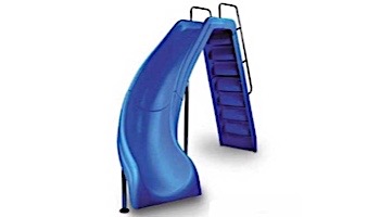 Inter-Fab Wild Ride Pool Slide | Left Curve | Tan | Earth Powder Coated Legs and Handrails | WRS-CLT-A-SS-3