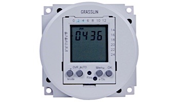 Intermatic Grasslin FM1D20 1-Channel Panel Mount Electronic Time Switch | Mounting Surface | SPDT 16 A, 24 VDC 50/60 HZ | FM1D20-24U