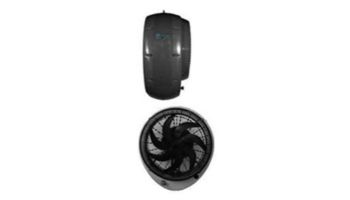 EcoJet by Joape Model Hurricane 660 Commercial Wall Mount Misting Fan | Require Water Line | 110V-60hz | 1,500 Sq. Ft. Cooling Area | Black | LVP-040103