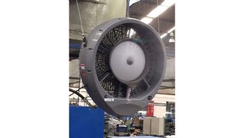 EcoJet by Joape Model Tornado 777 Industrial Wall Mount Misting Fan | Requires Water Line | 110V-60hz | 2,800 Sq. Ft. Cooling Area | Grey | LVP-050101