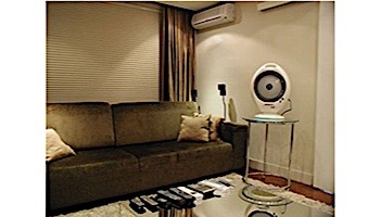 EcoJet Angra Residential Tabletop Misting Fan | 1 Gallon Reservoir | 200 Sq. Ft. Cooling Area | Black | LVP-010303