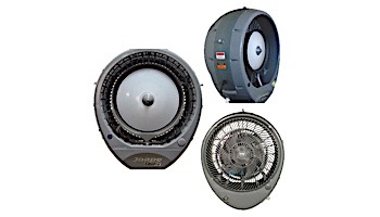 EcoJet by Joape Model Cyclone 737 Commercial Wall Mount Misting Fan | Requires Water Line | 110V-60hz | 800 Sq. Ft. Cooling Area | Grey | LVP-030101