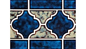National Pool Tile Lantern Border Series | Royal Blue | LAN-ROYAL