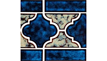 National Pool Tile Lantern Border Series | Royal Blue | LAN-ROYAL