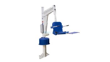 Aqua Creek Spa Lift Ultra | No Anchor | White Powder Coat with Blue Seat | F-005SLU