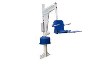 Aqua Creek Spa Lift Ultra | No Anchor | White Powder Coat with Blue Seat | F-005SLU