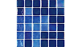 National Pool Tile Tribeca 1x1 Glass Tile | Dark Blue Glossy| TRI-DKBLUE-GL
