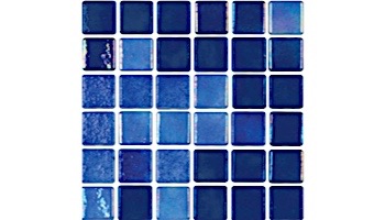 National Pool Tile Tribeca 1x1 Glass Tile | Dark Marine Glossy | TRI-DKMARINE-GL