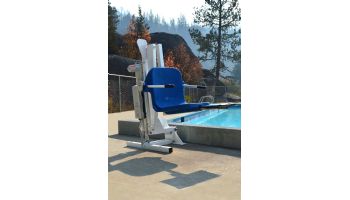 Aqua Creek Ambassador Pool Lift Deep Draft | No Anchor | White with Blue Seat | F-PPXRD-NA