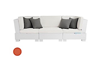 Ledge Lounger Signature Collection Sectional | 3 Piece Sofa White Base | Tuscan Premium 1 Fabric Cushion | LL-SG-S-3PS-SET-W-P1-4677