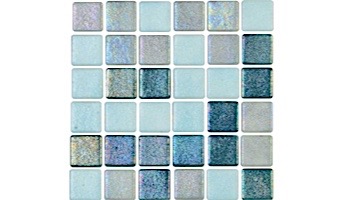 National Pool Tile Tribeca 1x1 Glass Tile | Light Marine Non Skid | TRI-LTMARINE-NS