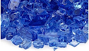 American Fireglass One Fourth Inch Classic Collection | Blue Fire Glass | 10 Pound Jar | AFF-PABL-J