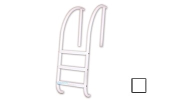 Saftron Triton Series 3-Step Deck Mounted Ladder | .25" Thickness 1.90" OD | 24"W x 60"H | White | PTL-224-3S-W