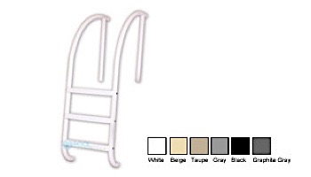 Saftron Triton Series 3-Step Deck Mounted Ladder | .25" Thickness 1.90" OD | 24"W x 60"H | Black | PTL-224-3S-BK